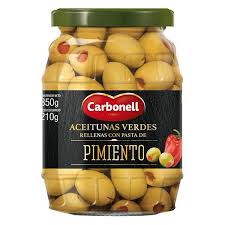ACEITUNAS CARBONELL RELLENAS DE PIMENTON x 350gr UNIDAD