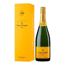 CHAMPAGNE VEUVE CLICQUOT YELLOW LABEL x 750 cc BOX